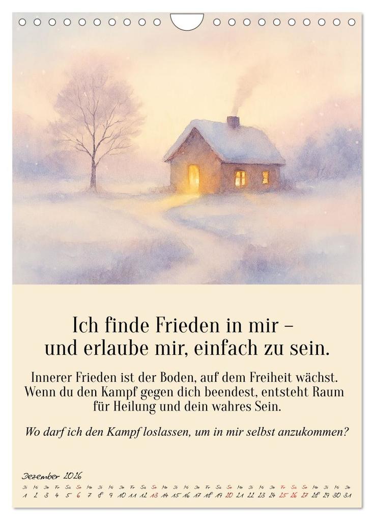 Weitere Ansicht: 12 Schlüssel zur inneren Freiheit - Ein Jahr für dein inneres Zuhause - liebevoll, mutig, echt. (Wandkalender 2026 DIN A4 hoch), CALVENDO Monatskalender | Fred Schimak, Calvendo