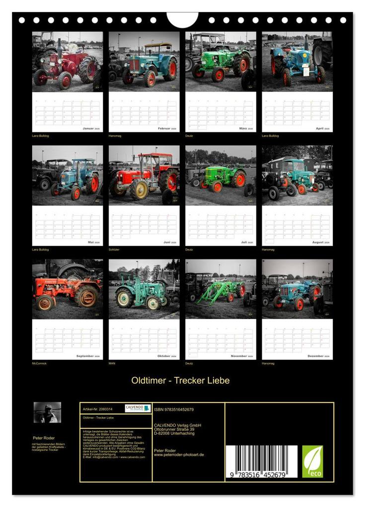 Weitere Ansicht: Oldtimer - Trecker Liebe (Wandkalender 2026 DIN A4 hoch), CALVENDO Monatskalender | Peter Roder, Calvendo