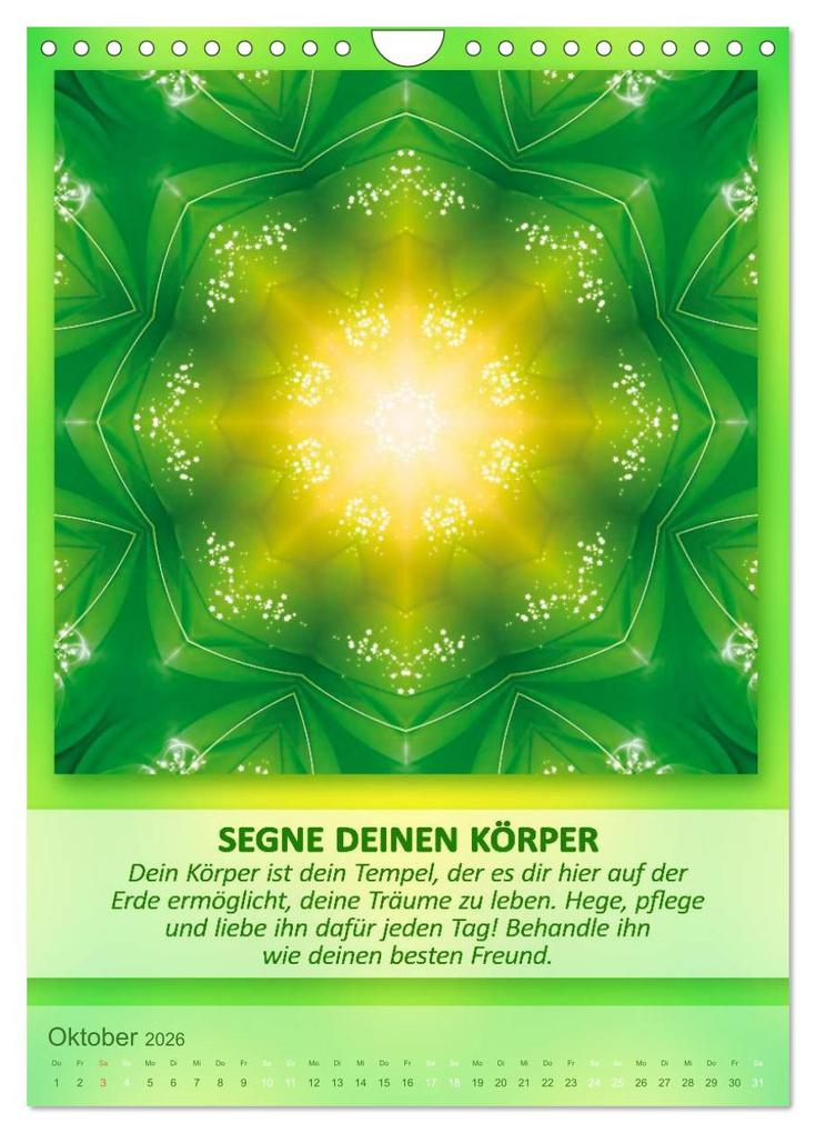 Weitere Ansicht: Light Energy Mandalas - Kalender - Vol. 2 (Wandkalender 2026 DIN A4 hoch), CALVENDO Monatskalender | Gaby Shayana Hoffmann, Calvendo