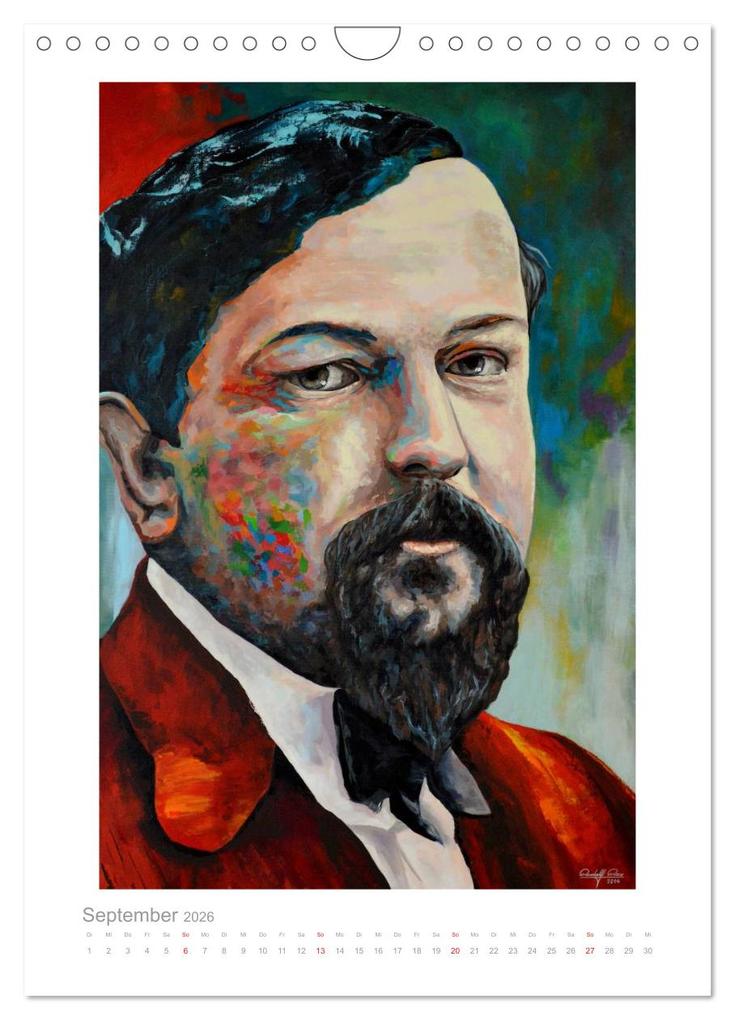 Weitere Ansicht: PopArt Bilder berühmter Komponisten (Wandkalender 2026 DIN A4 hoch), CALVENDO Monatskalender | Rudolf Rox, Calvendo