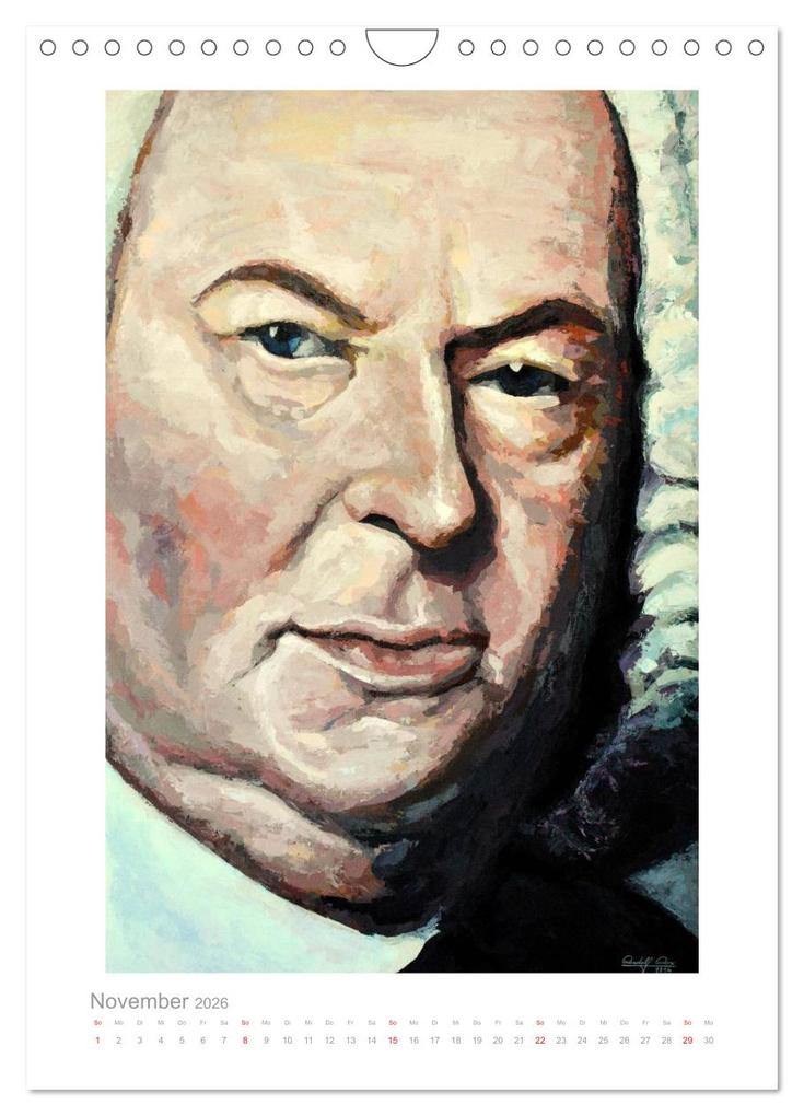 Weitere Ansicht: PopArt Bilder berühmter Komponisten (Wandkalender 2026 DIN A4 hoch), CALVENDO Monatskalender | Rudolf Rox, Calvendo