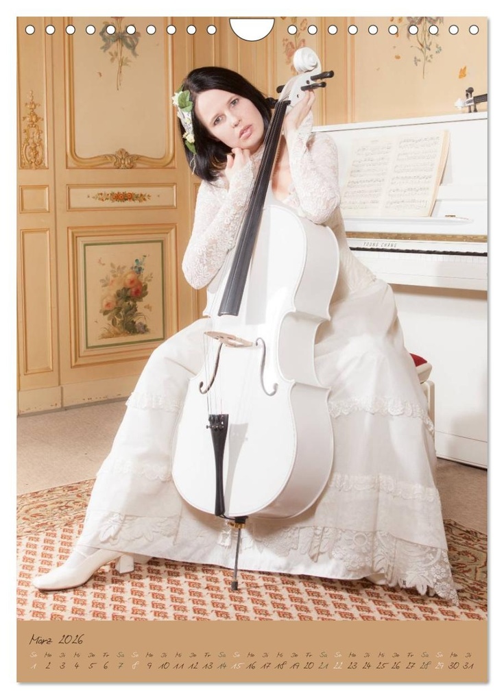 Weitere Ansicht: Weißes Cello auf Reisen (Wandkalender 2026 DIN A4 hoch), CALVENDO Monatskalender | Ravienne Art, Calvendo