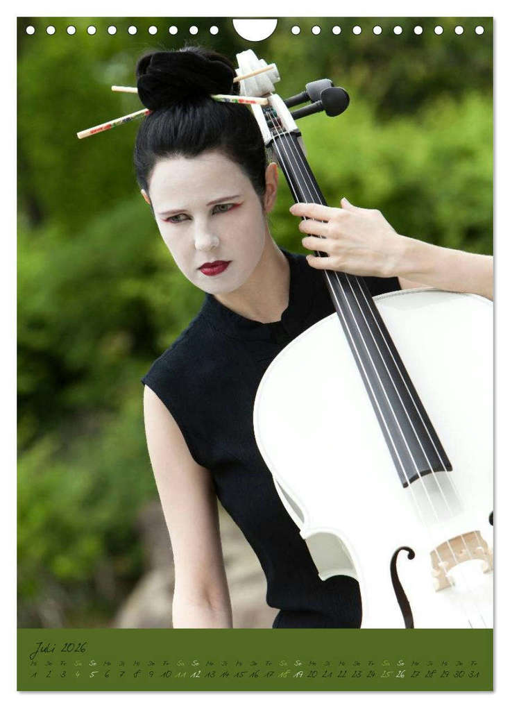 Weitere Ansicht: Weißes Cello auf Reisen (Wandkalender 2026 DIN A4 hoch), CALVENDO Monatskalender | Ravienne Art, Calvendo