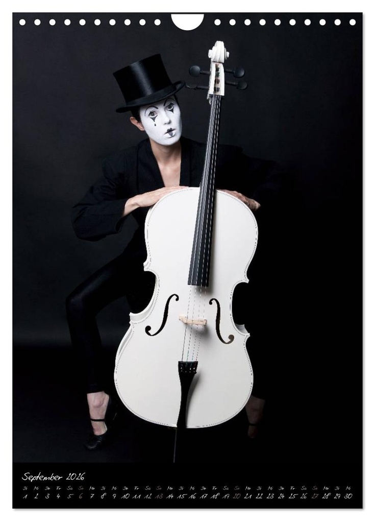 Weitere Ansicht: Weißes Cello auf Reisen (Wandkalender 2026 DIN A4 hoch), CALVENDO Monatskalender | Ravienne Art, Calvendo