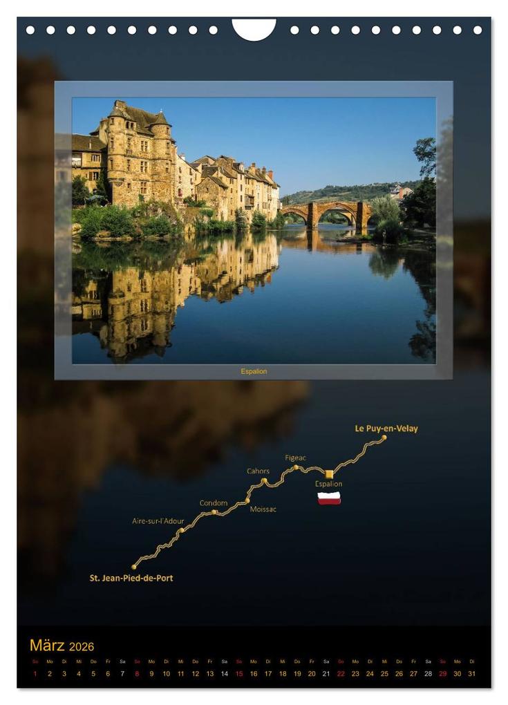 Weitere Ansicht: Jakobsweg Via Podiensis (Wandkalender 2026 DIN A4 hoch), CALVENDO Monatskalender | Calvendo, Stefan Vossemer