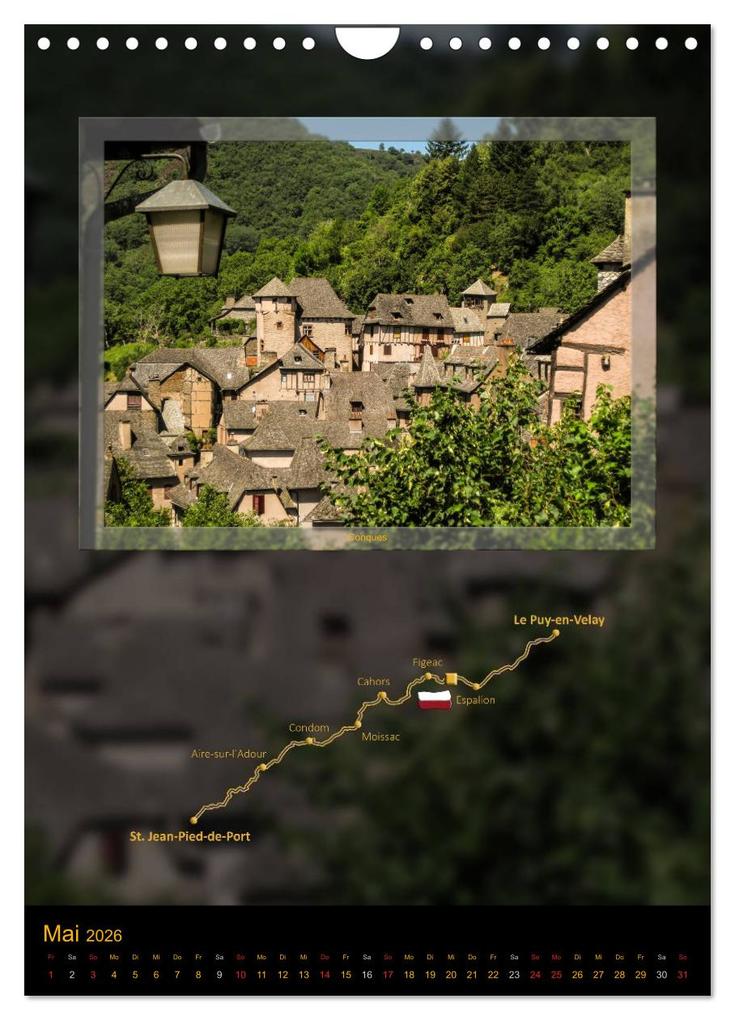 Weitere Ansicht: Jakobsweg Via Podiensis (Wandkalender 2026 DIN A4 hoch), CALVENDO Monatskalender | Calvendo, Stefan Vossemer
