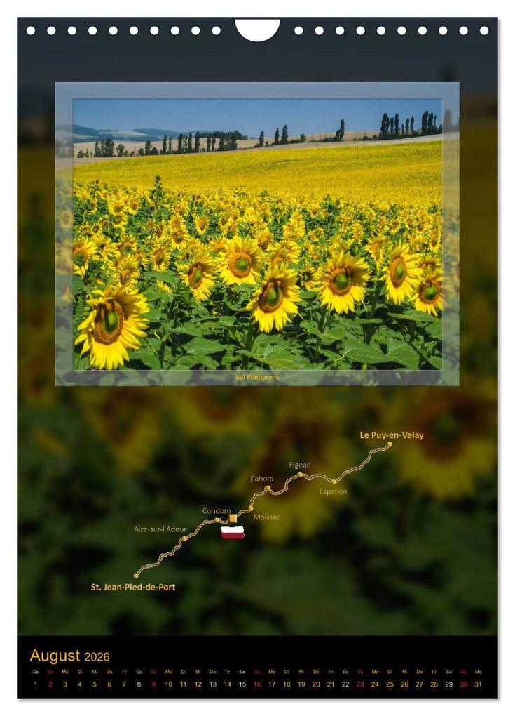 Weitere Ansicht: Jakobsweg Via Podiensis (Wandkalender 2026 DIN A4 hoch), CALVENDO Monatskalender | Calvendo, Stefan Vossemer