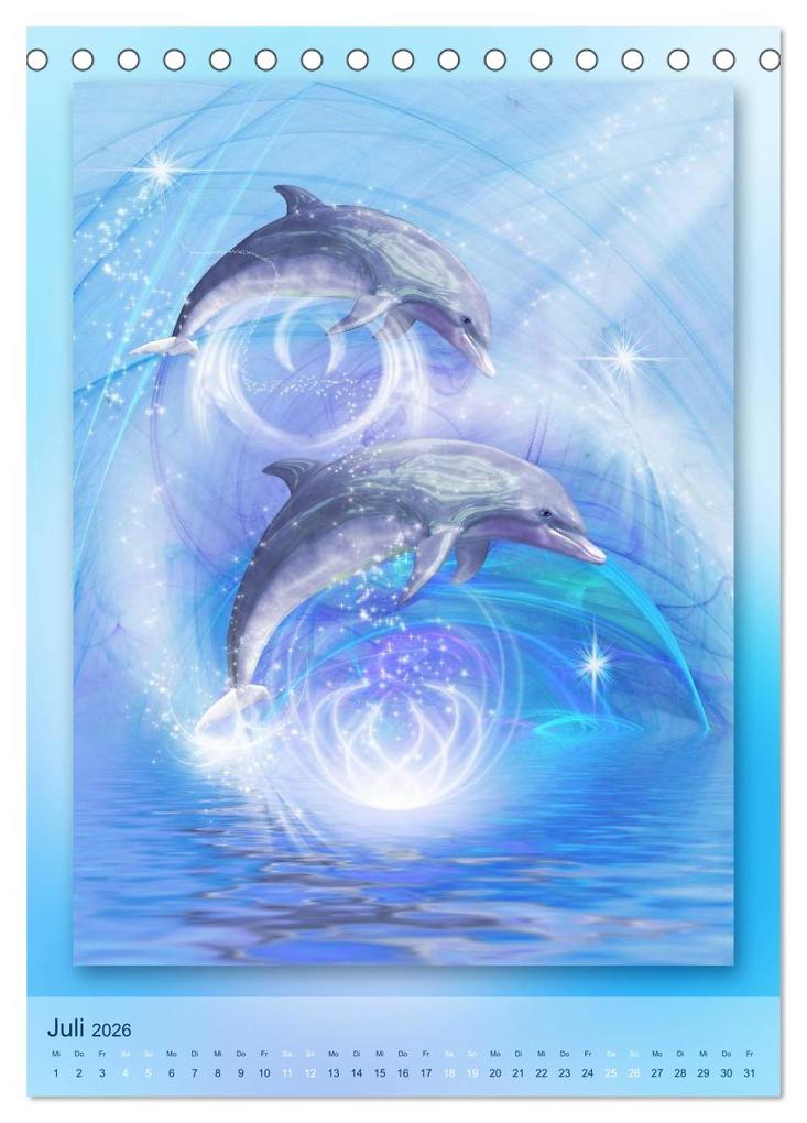 Weitere Ansicht: Delfine - Kalender (Tischkalender 2026 DIN A5 hoch), CALVENDO Monatskalender | Calvendo, Gaby Shayana Hoffmann