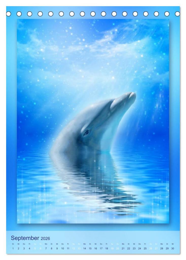 Weitere Ansicht: Delfine - Kalender (Tischkalender 2026 DIN A5 hoch), CALVENDO Monatskalender | Calvendo, Gaby Shayana Hoffmann