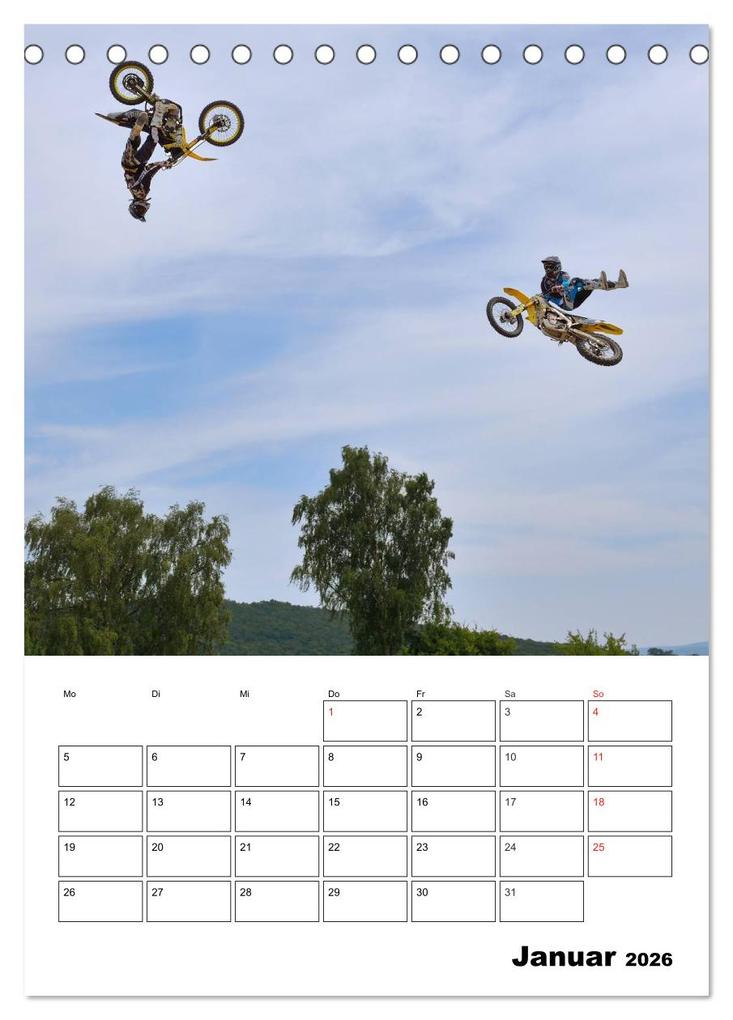 Weitere Ansicht: Motocross Terminplaner (Tischkalender 2026 DIN A5 hoch), CALVENDO Monatskalender | Calvendo, Jochen Dietrich