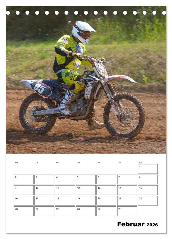 Weitere Ansicht: Motocross Terminplaner (Tischkalender 2026 DIN A5 hoch), CALVENDO Monatskalender | Calvendo, Jochen Dietrich