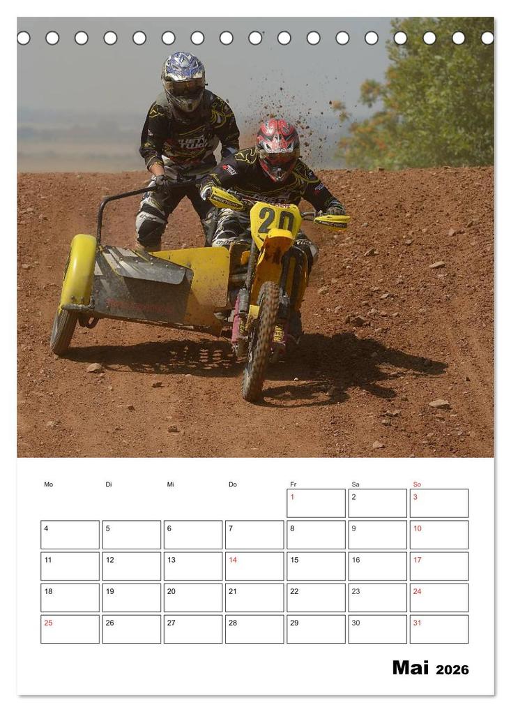 Weitere Ansicht: Motocross Terminplaner (Tischkalender 2026 DIN A5 hoch), CALVENDO Monatskalender | Calvendo, Jochen Dietrich