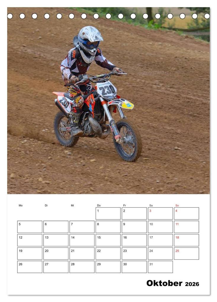 Weitere Ansicht: Motocross Terminplaner (Tischkalender 2026 DIN A5 hoch), CALVENDO Monatskalender | Calvendo, Jochen Dietrich
