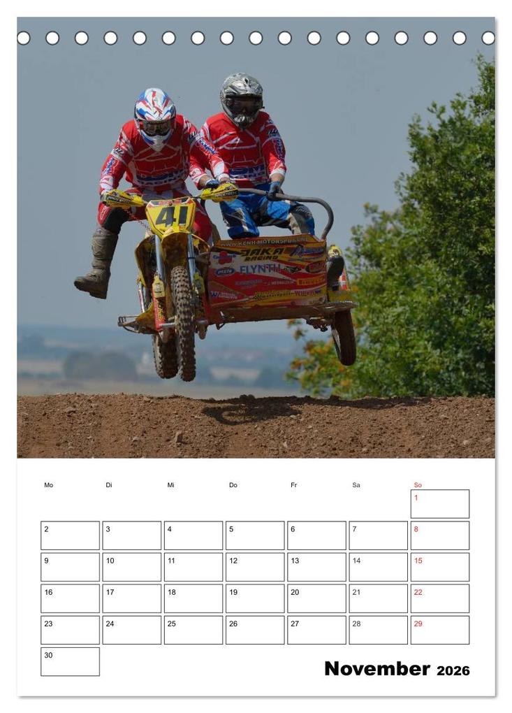 Weitere Ansicht: Motocross Terminplaner (Tischkalender 2026 DIN A5 hoch), CALVENDO Monatskalender | Calvendo, Jochen Dietrich