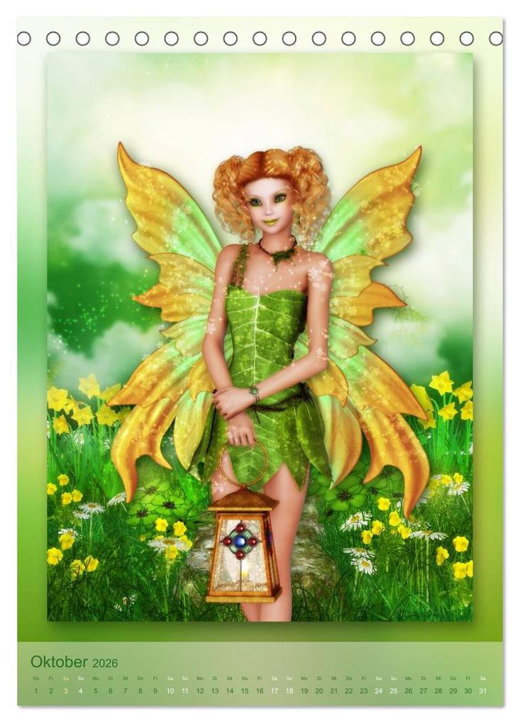 Weitere Ansicht: Elfen & Feen - Kalender (Tischkalender 2026 DIN A5 hoch), CALVENDO Monatskalender | Calvendo, Gaby Shayana Hoffmann