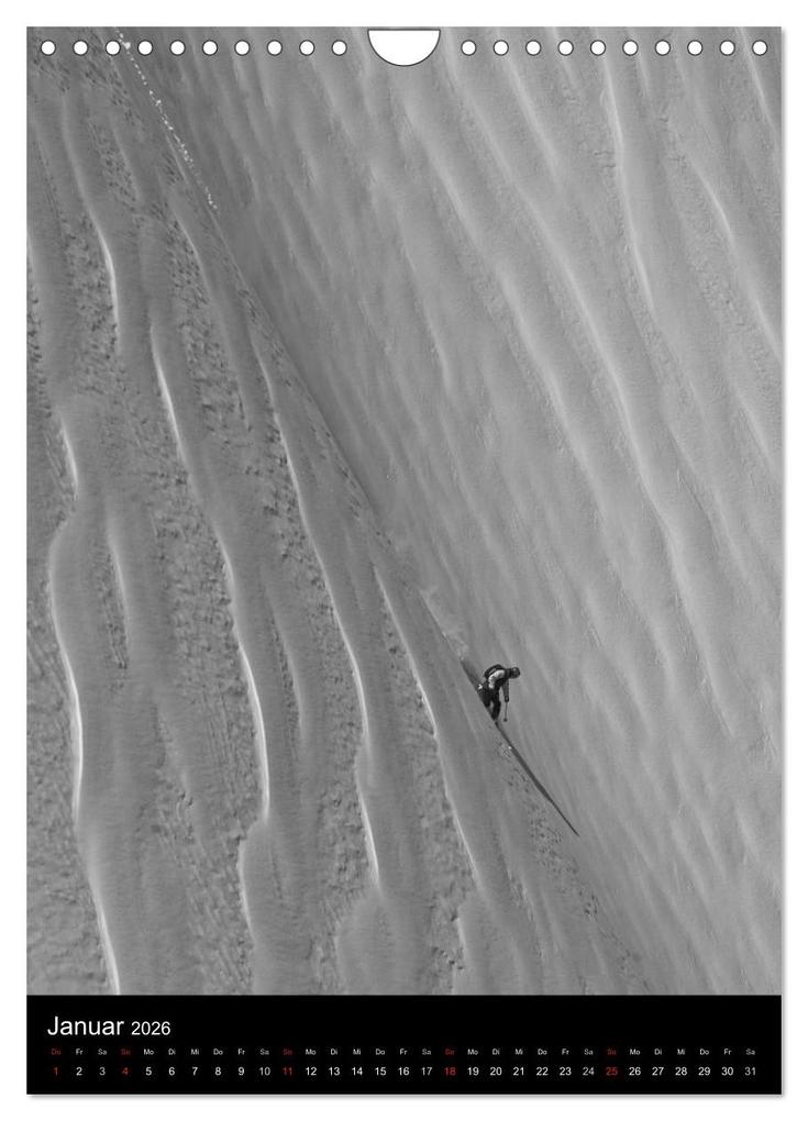 Weitere Ansicht: Monochrome Ski (Wandkalender 2026 DIN A4 hoch), CALVENDO Monatskalender | Calvendo, Franz Faltermaier