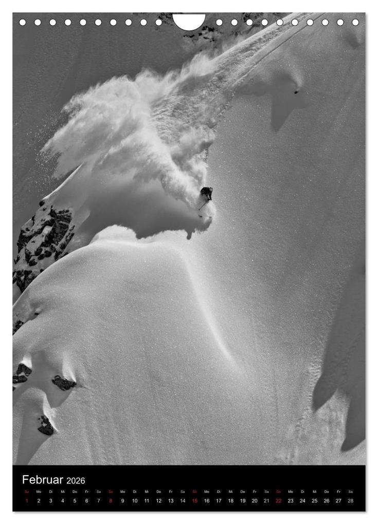 Weitere Ansicht: Monochrome Ski (Wandkalender 2026 DIN A4 hoch), CALVENDO Monatskalender | Calvendo, Franz Faltermaier