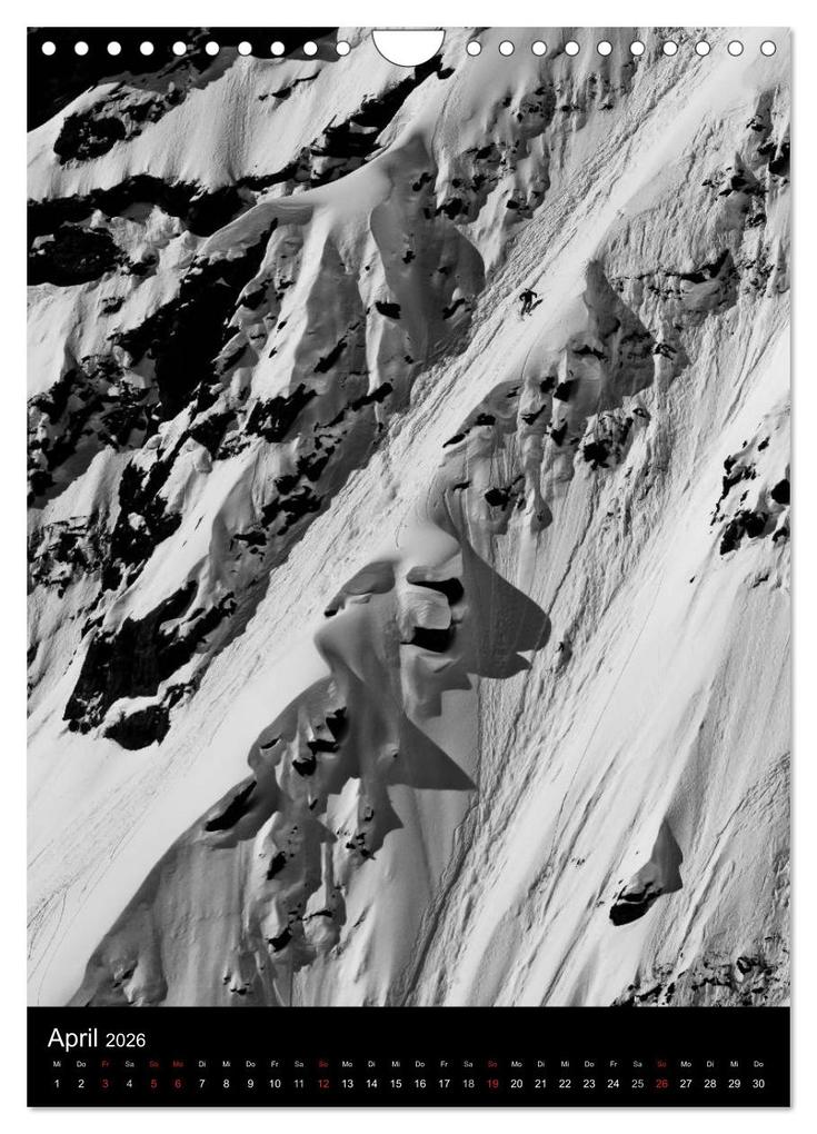 Weitere Ansicht: Monochrome Ski (Wandkalender 2026 DIN A4 hoch), CALVENDO Monatskalender | Calvendo, Franz Faltermaier