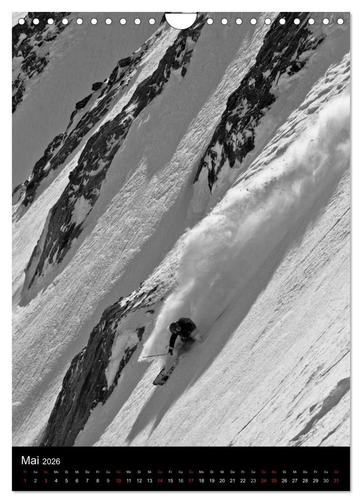 Weitere Ansicht: Monochrome Ski (Wandkalender 2026 DIN A4 hoch), CALVENDO Monatskalender | Calvendo, Franz Faltermaier