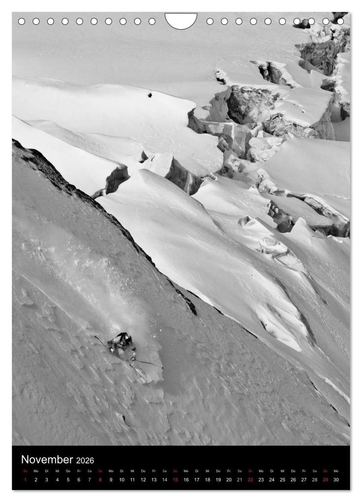 Weitere Ansicht: Monochrome Ski (Wandkalender 2026 DIN A4 hoch), CALVENDO Monatskalender | Calvendo, Franz Faltermaier