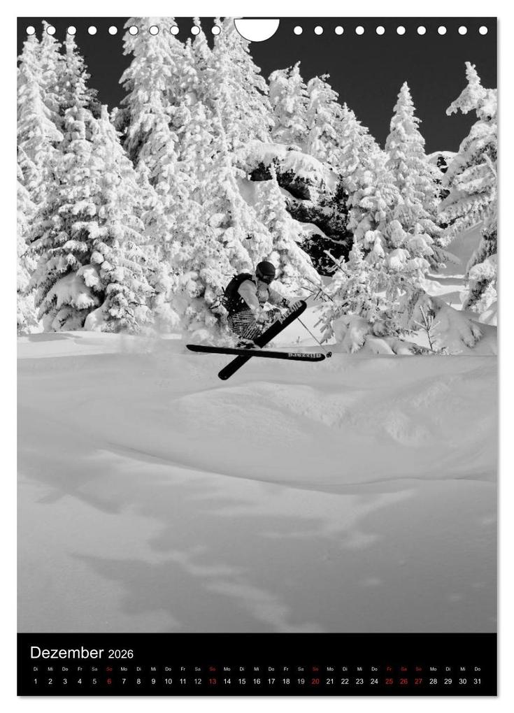Weitere Ansicht: Monochrome Ski (Wandkalender 2026 DIN A4 hoch), CALVENDO Monatskalender | Calvendo, Franz Faltermaier
