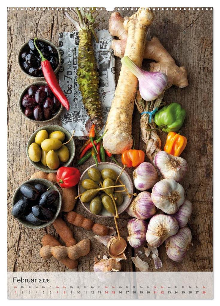 Weitere Ansicht: TEUBNER VEGETARISCH (Wandkalender 2026 DIN A2 hoch), CALVENDO Monatskalender | Calvendo, Le Studio 54, Berlin, GRÄFE UND UNZER Verlag GmbH; Fotografie: Joerg Lehmann