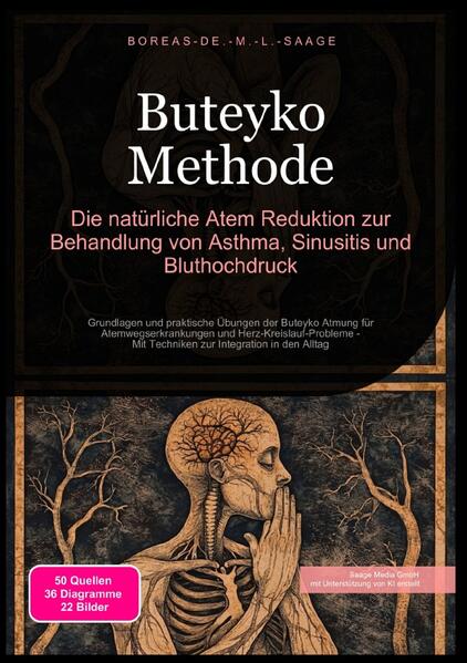 Produktbild: Buteyko Methode: Die natürliche Atem Reduktion zur Behandlung von Asthma, Sinusitis und Bluthochdruc | Boreas De. M. L. Saage