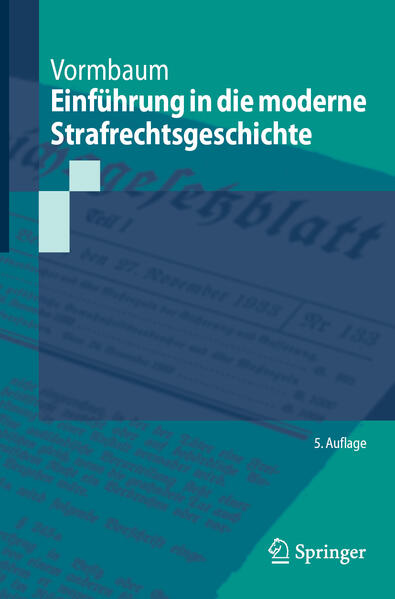 Produktbild: Einführung in die moderne Strafrechtsgeschichte | Thomas Vormbaum