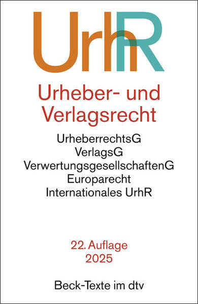 Produktbild: Urheber- und Verlagsrecht. UrhR
