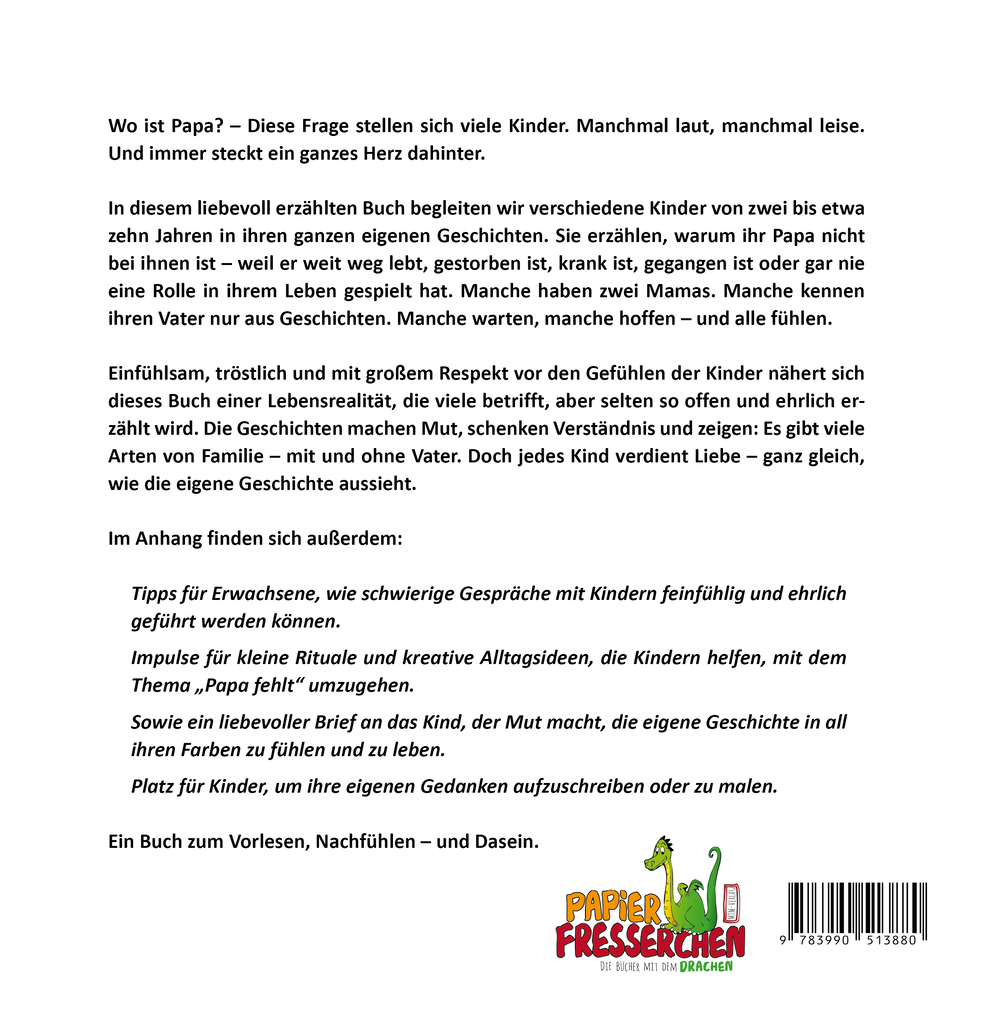 Weitere Ansicht: Wo ist Papa? Einfühlsame Kinder-Kurzgeschichten über das Leben ohne Vater | Sina Bunsmayr