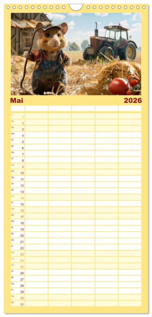 Weitere Ansicht: Familienplaner 2026 - Der tierisch lustige Bauern-Kalender mit 5 Spalten (Wandkalender, 21 x 45 cm) CALVENDO | Peter Rübsamen, Calvendo