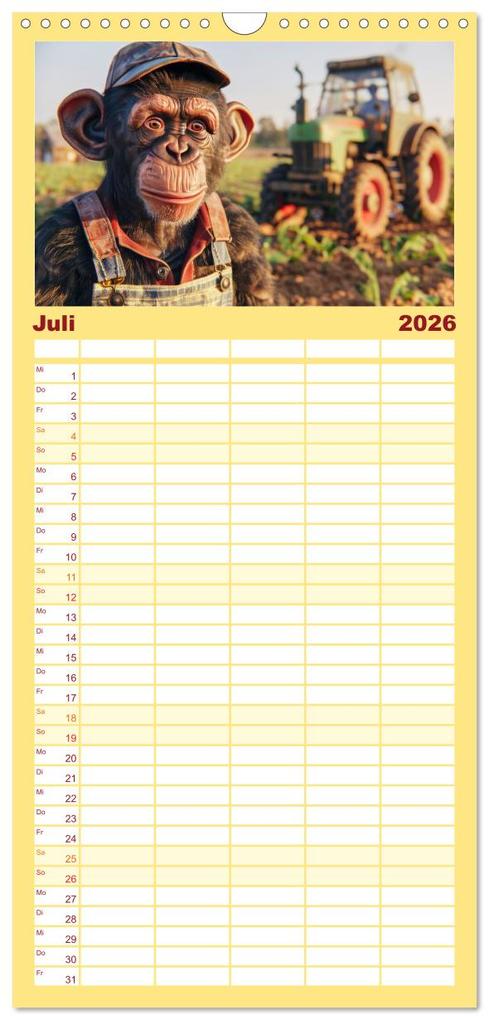 Weitere Ansicht: Familienplaner 2026 - Der tierisch lustige Bauern-Kalender mit 5 Spalten (Wandkalender, 21 x 45 cm) CALVENDO | Peter Rübsamen, Calvendo