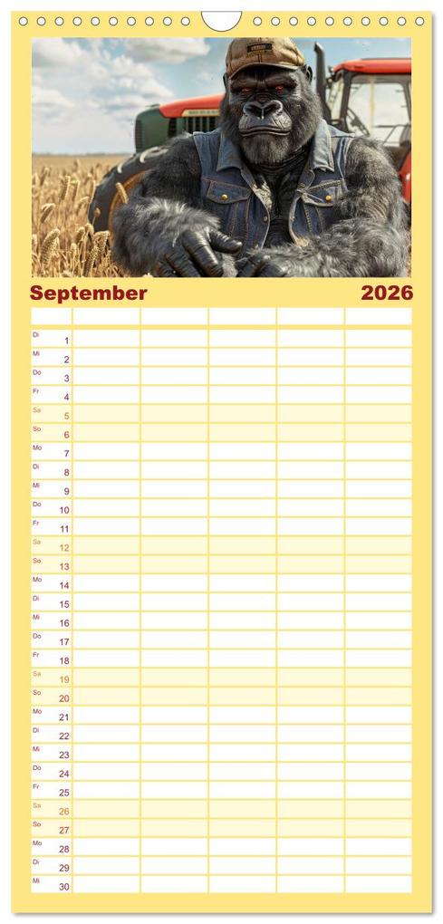 Weitere Ansicht: Familienplaner 2026 - Der tierisch lustige Bauern-Kalender mit 5 Spalten (Wandkalender, 21 x 45 cm) CALVENDO | Peter Rübsamen, Calvendo