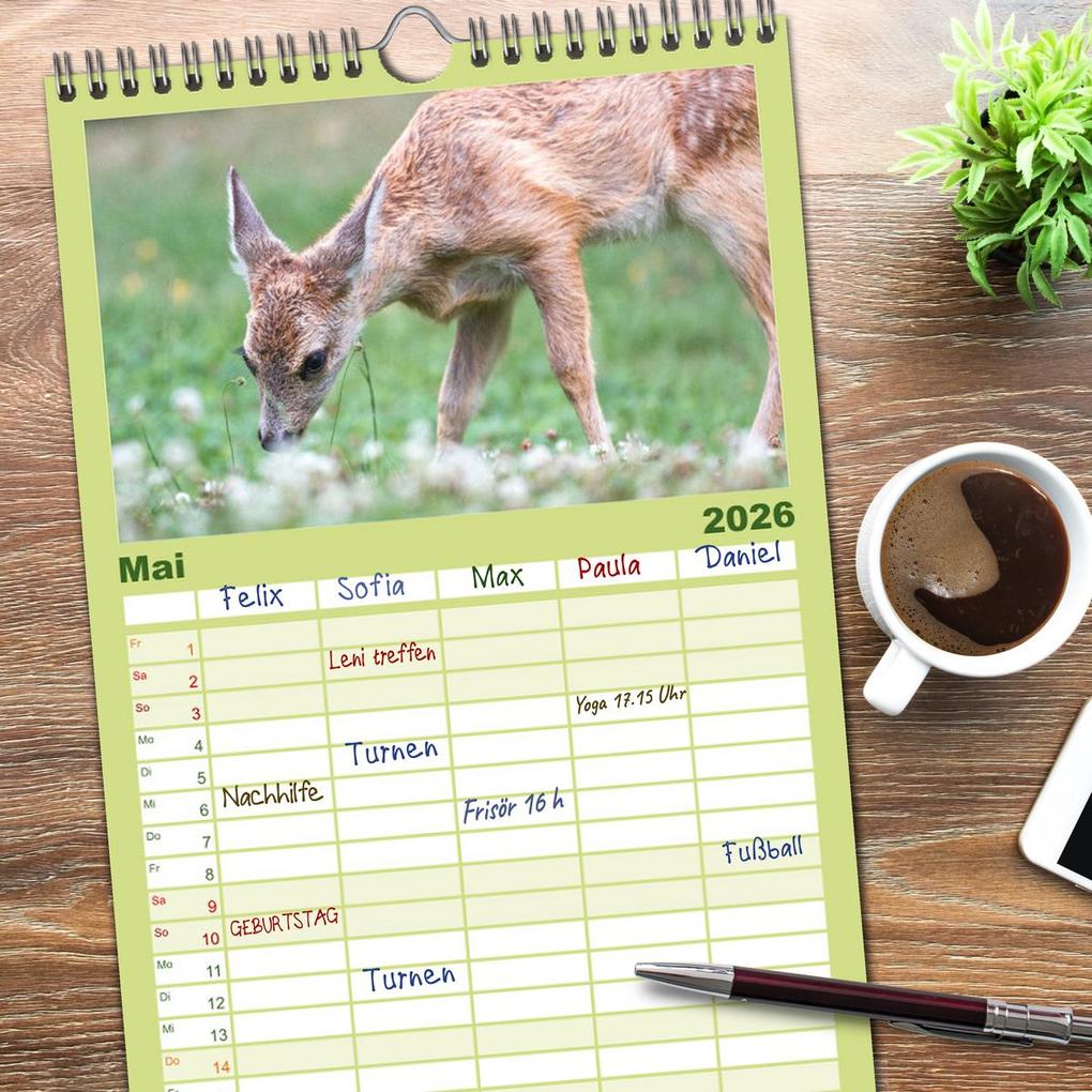 Weitere Ansicht: Familienplaner 2026 - Heimische Tiere - Rehe mit 5 Spalten (Wandkalender, 21 x 45 cm) CALVENDO | pixs:sell pixs:sell, Calvendo, pixs:sell, Sell Pixs:Sell