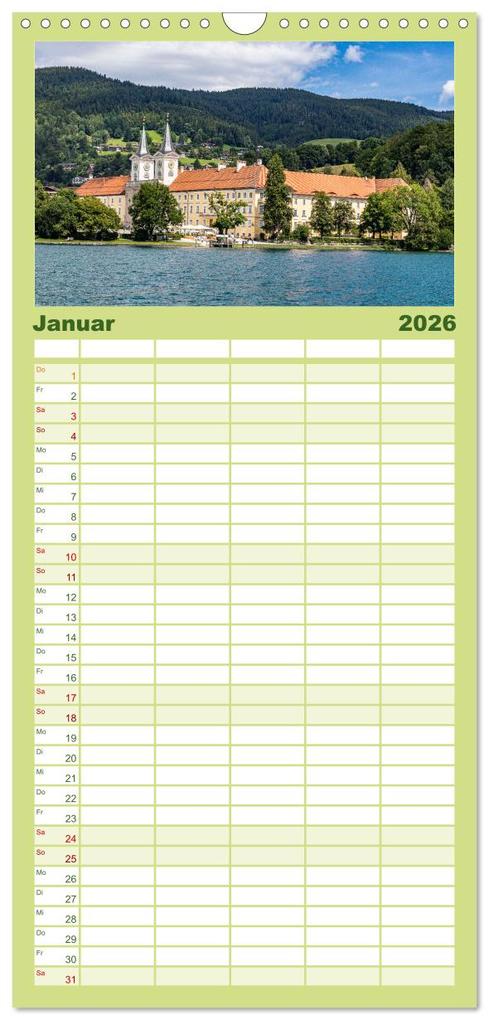 Weitere Ansicht: Familienplaner 2026 - Magischer Tegernsee mit 5 Spalten (Wandkalender, 21 x 45 cm) CALVENDO | Ursula Di Chito, Calvendo