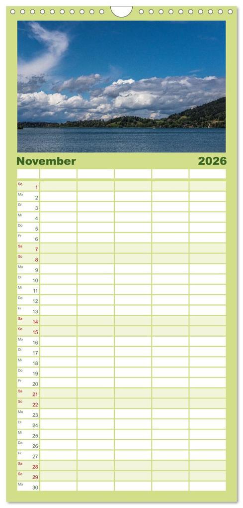 Weitere Ansicht: Familienplaner 2026 - Magischer Tegernsee mit 5 Spalten (Wandkalender, 21 x 45 cm) CALVENDO | Ursula Di Chito, Calvendo