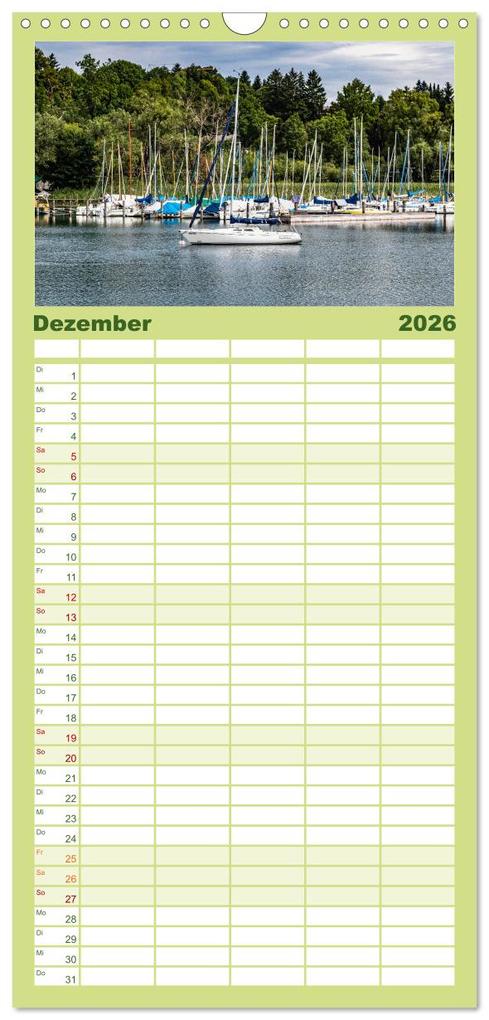 Weitere Ansicht: Familienplaner 2026 - Magischer Tegernsee mit 5 Spalten (Wandkalender, 21 x 45 cm) CALVENDO | Ursula Di Chito, Calvendo