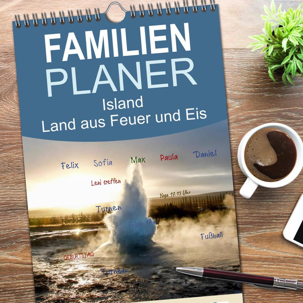Weitere Ansicht: Familienplaner 2026 - Island - Land aus Feuer und Eis mit 5 Spalten (Wandkalender, 21 x 45 cm) CALVENDO | Steffi Blochwitz - nordlichtphoto.com, Calvendo