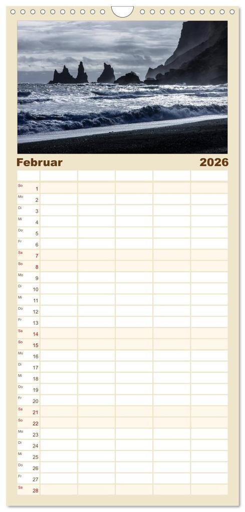 Weitere Ansicht: Familienplaner 2026 - Island - Land aus Feuer und Eis mit 5 Spalten (Wandkalender, 21 x 45 cm) CALVENDO | Steffi Blochwitz - nordlichtphoto.com, Calvendo