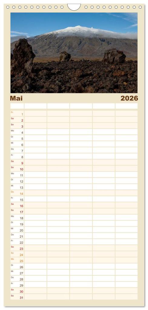 Weitere Ansicht: Familienplaner 2026 - Island - Land aus Feuer und Eis mit 5 Spalten (Wandkalender, 21 x 45 cm) CALVENDO | Steffi Blochwitz - nordlichtphoto.com, Calvendo