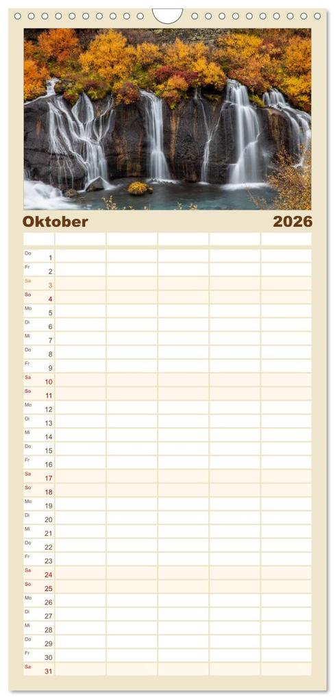 Weitere Ansicht: Familienplaner 2026 - Island - Land aus Feuer und Eis mit 5 Spalten (Wandkalender, 21 x 45 cm) CALVENDO | Steffi Blochwitz - nordlichtphoto.com, Calvendo