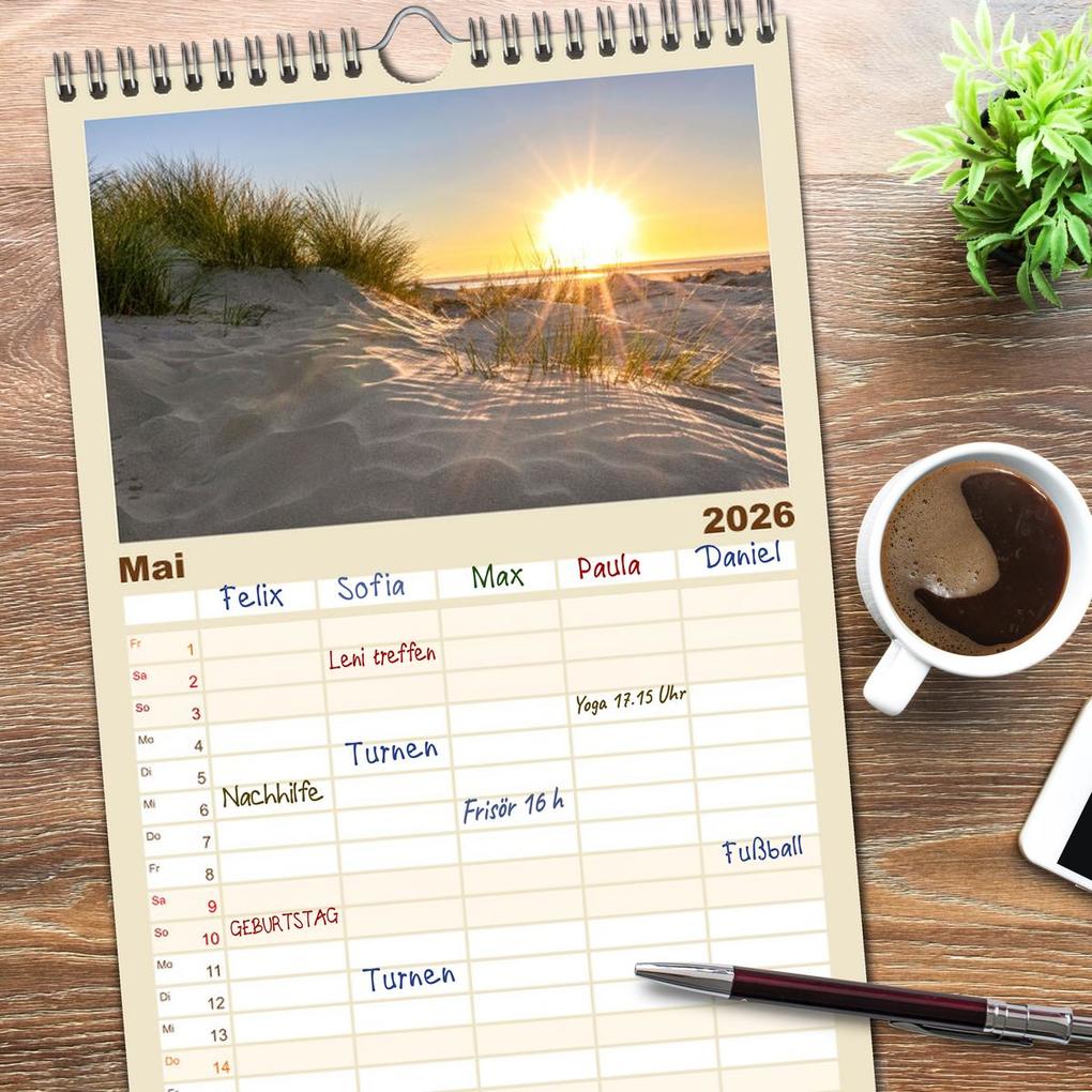 Weitere Ansicht: Familienplaner 2026 - NORDSEE-VERLIEBT mit 5 Spalten (Wandkalender, 21 x 45 cm) CALVENDO | Andrea Dreegmeyer, Calvendo