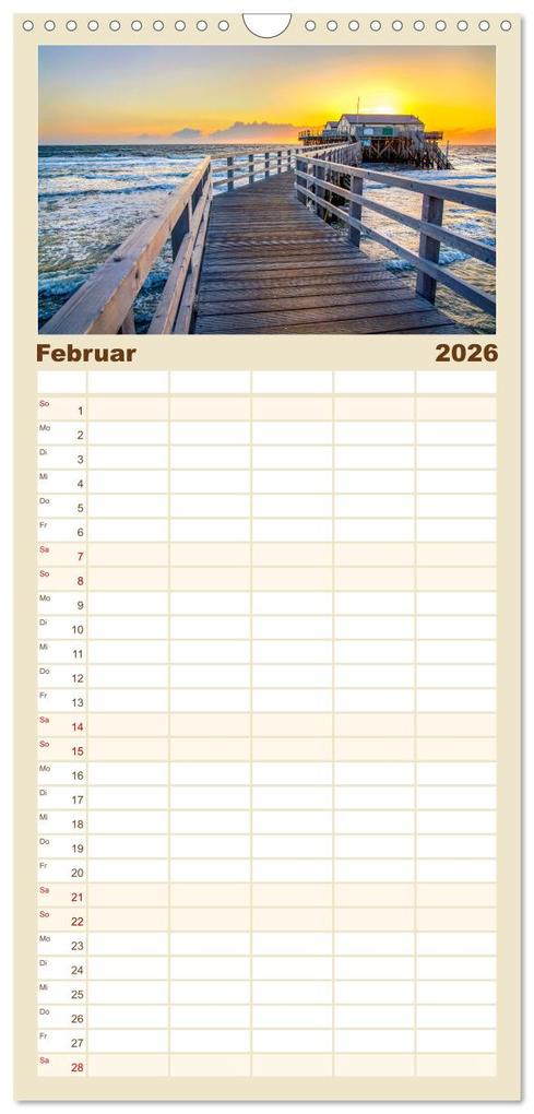 Weitere Ansicht: Familienplaner 2026 - NORDSEE-VERLIEBT mit 5 Spalten (Wandkalender, 21 x 45 cm) CALVENDO | Andrea Dreegmeyer, Calvendo