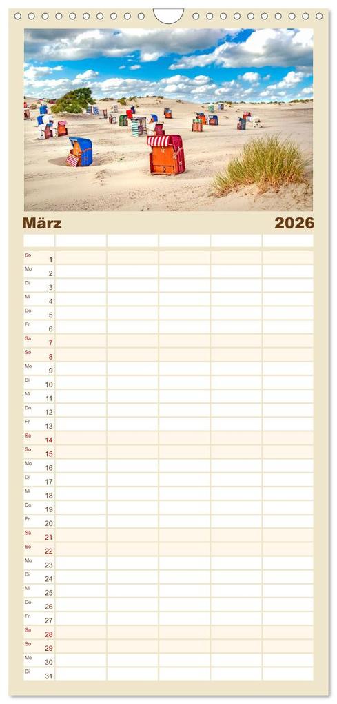 Weitere Ansicht: Familienplaner 2026 - NORDSEE-VERLIEBT mit 5 Spalten (Wandkalender, 21 x 45 cm) CALVENDO | Andrea Dreegmeyer, Calvendo