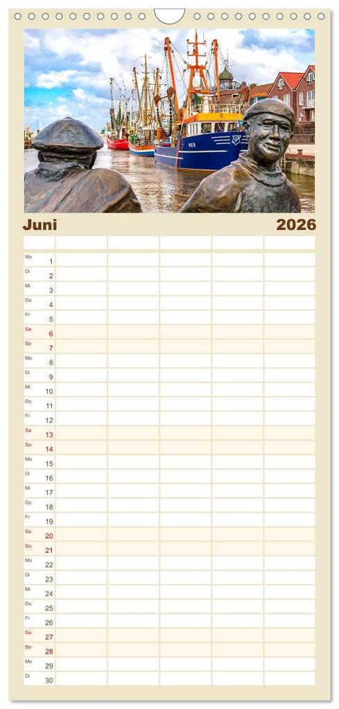 Weitere Ansicht: Familienplaner 2026 - NORDSEE-VERLIEBT mit 5 Spalten (Wandkalender, 21 x 45 cm) CALVENDO | Andrea Dreegmeyer, Calvendo