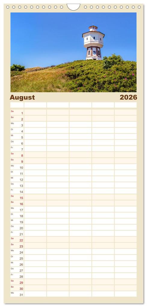 Weitere Ansicht: Familienplaner 2026 - NORDSEE-VERLIEBT mit 5 Spalten (Wandkalender, 21 x 45 cm) CALVENDO | Andrea Dreegmeyer, Calvendo