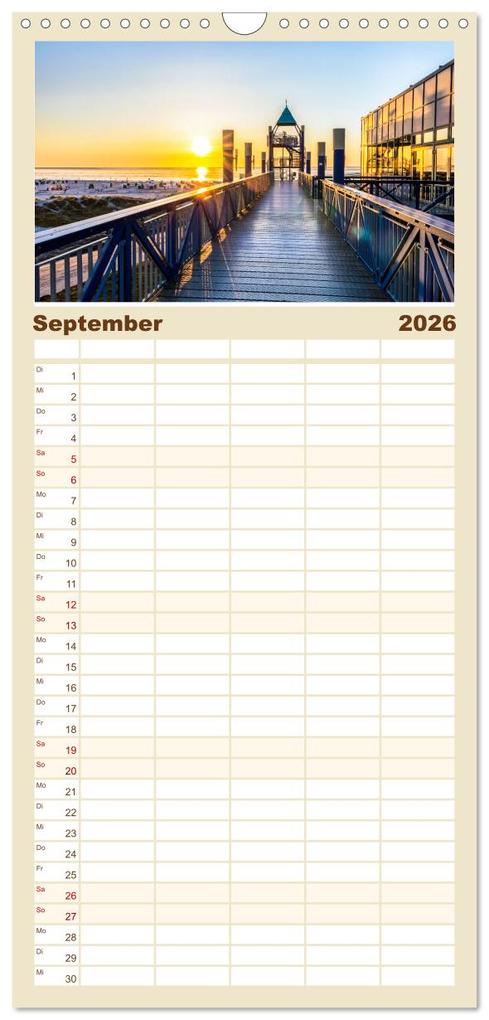 Weitere Ansicht: Familienplaner 2026 - NORDSEE-VERLIEBT mit 5 Spalten (Wandkalender, 21 x 45 cm) CALVENDO | Andrea Dreegmeyer, Calvendo