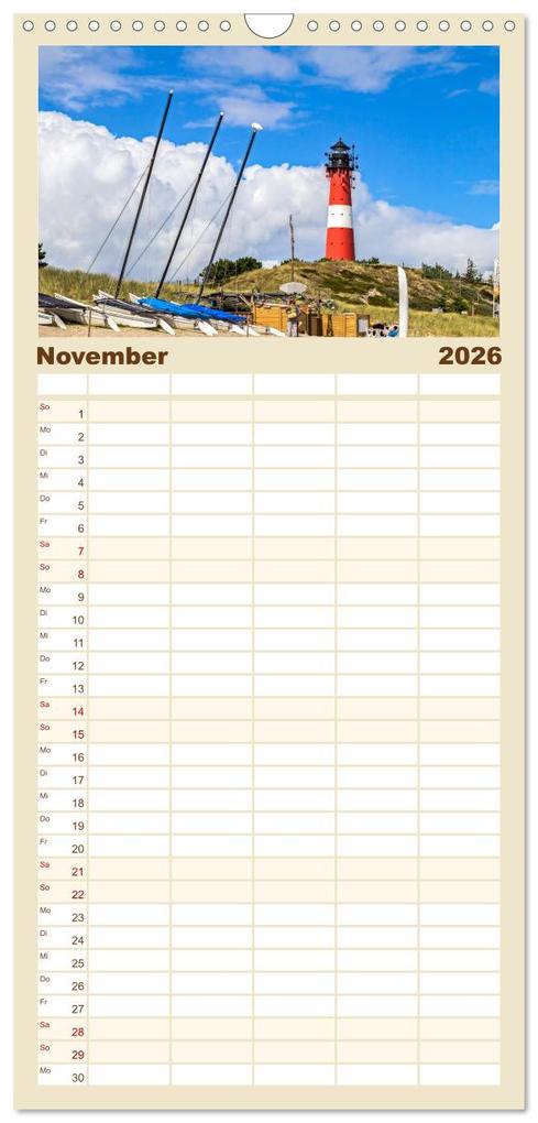 Weitere Ansicht: Familienplaner 2026 - NORDSEE-VERLIEBT mit 5 Spalten (Wandkalender, 21 x 45 cm) CALVENDO | Andrea Dreegmeyer, Calvendo