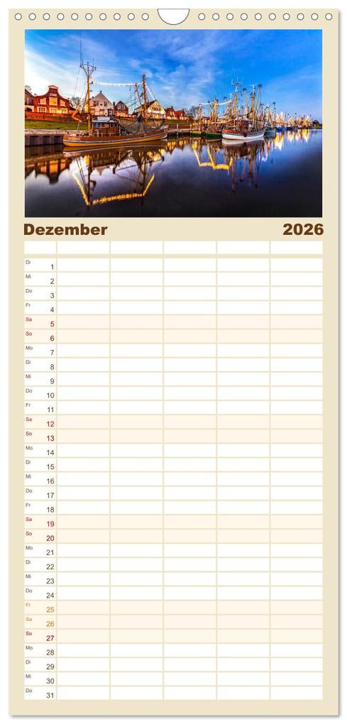 Weitere Ansicht: Familienplaner 2026 - NORDSEE-VERLIEBT mit 5 Spalten (Wandkalender, 21 x 45 cm) CALVENDO | Andrea Dreegmeyer, Calvendo