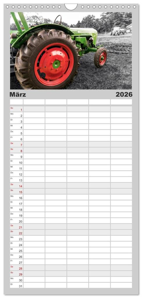 Weitere Ansicht: Familienplaner 2026 - Trecker-Liebhaber mit 5 Spalten (Wandkalender, 21 x 45 cm) CALVENDO | Calvendo, Andrea Dreegmeyer